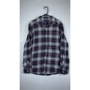 Gap Shirt Mens XL Gray Plaid Flannel Long Sleeve Button Down Casual Workwear